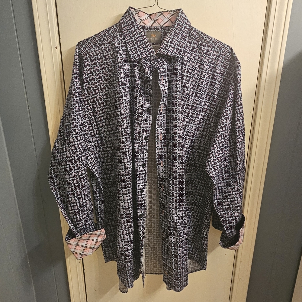 Thomas Dean Flip Cuff Shirt 2XLT